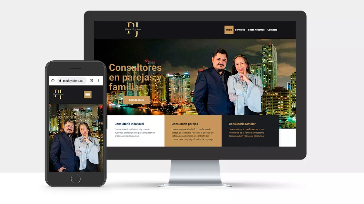 Paula y Jaime dos consultores en Coaching y psicología portafolio de servicios diseño web agencia de marketing digital