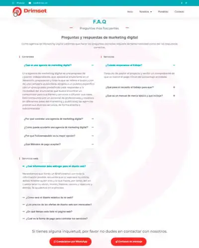Cómo quieres que sea el diseño de tu página de preguntas frecuentes?