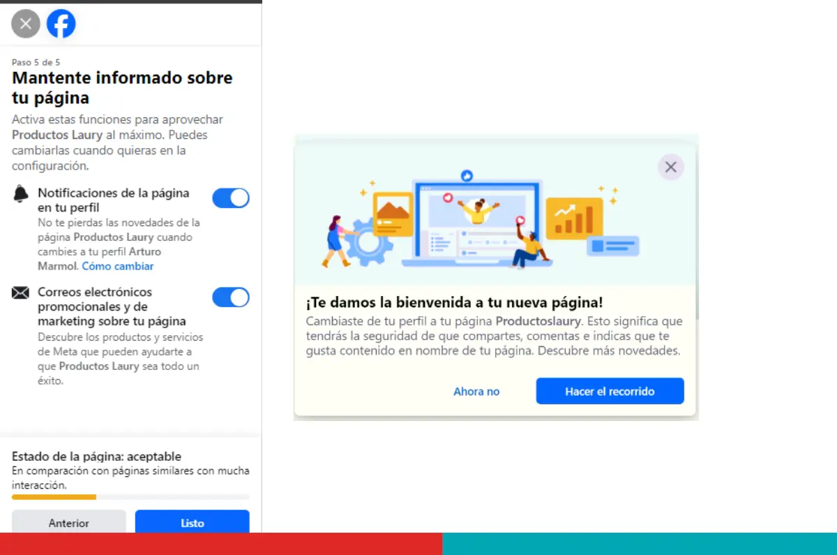 Paso 8: Configura tus Preferencias de Notificación para tu Página de Negocios en Facebook